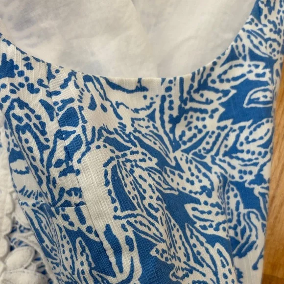Blue and White fox print lilly pulitzer dress - Picture 5 of 7